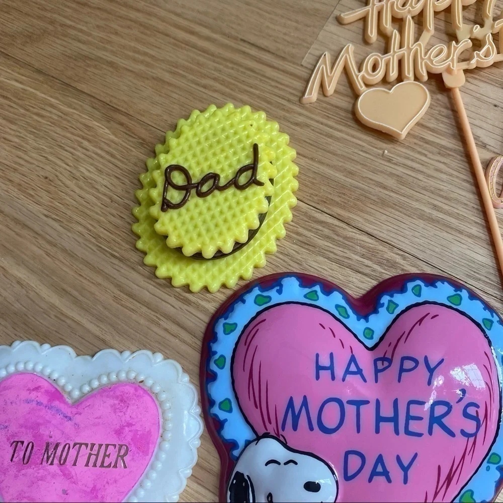 Vintage Pop Top Mothers Day Snoopy Cake Decoration Dad Father’s Day